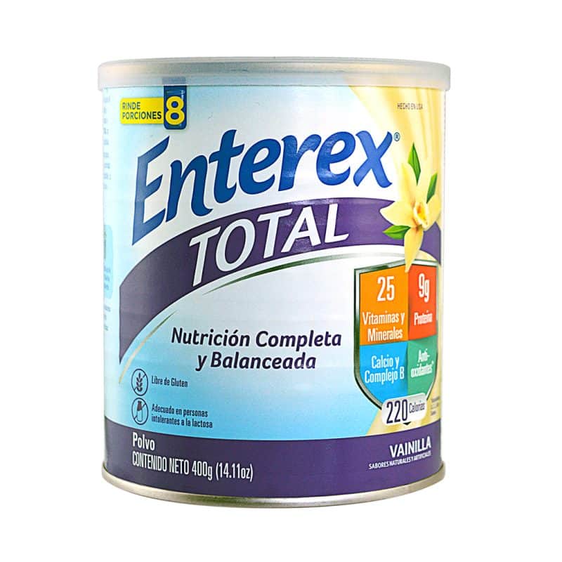 Enterex Total 400 g sabor vainilla suplemento nutricional completo