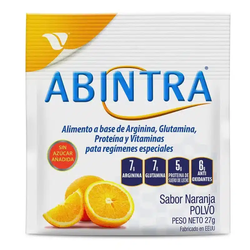 Abintra suplemento nutricional oral en polvo para apoyo inmunológico y recuperación metabólica