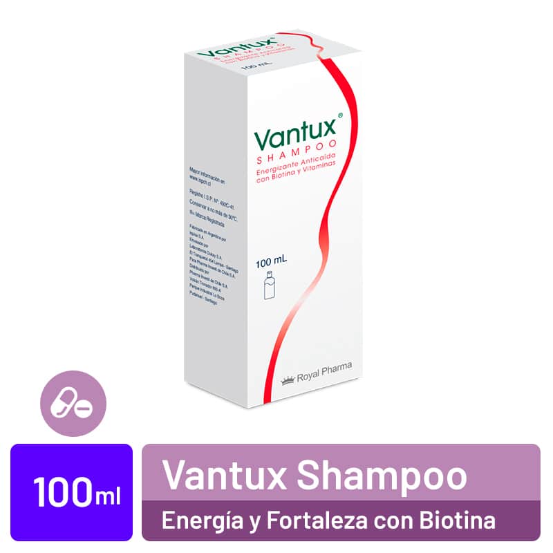 Vantux Shampoo Energizante Anticaída con Biotina y Vitaminas – 100 ml