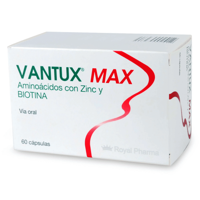 Vantux Max X 60 cápsulas - Aminoácidos con Zinc y BIOTINA