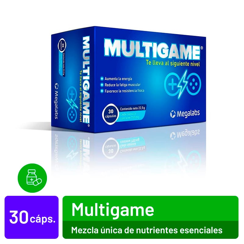 Multigame x 30 caps.- Tu aliado para un mejor rendimiento en cada partida